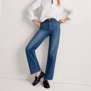 Madewell The Perfect Vintage Wide-Leg Jean; Color: Leifland Wash; Size: 28